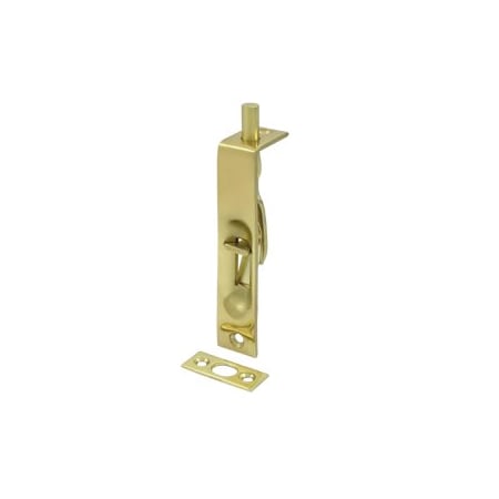 Deltana Flush Square Corner Door Bolt Polished Brass, 10PK 4FBS3-XCP10